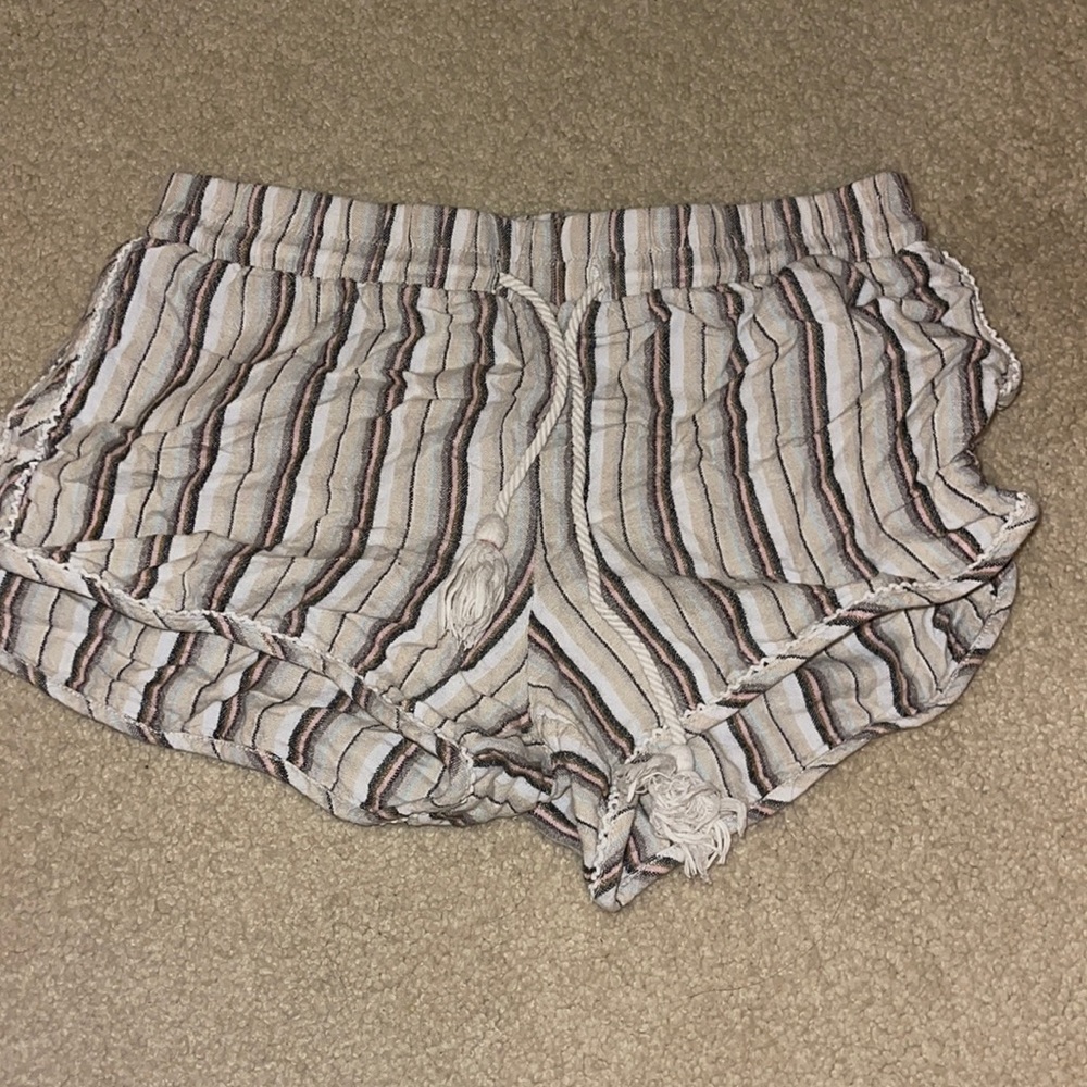 Size M booty shorts (striped)